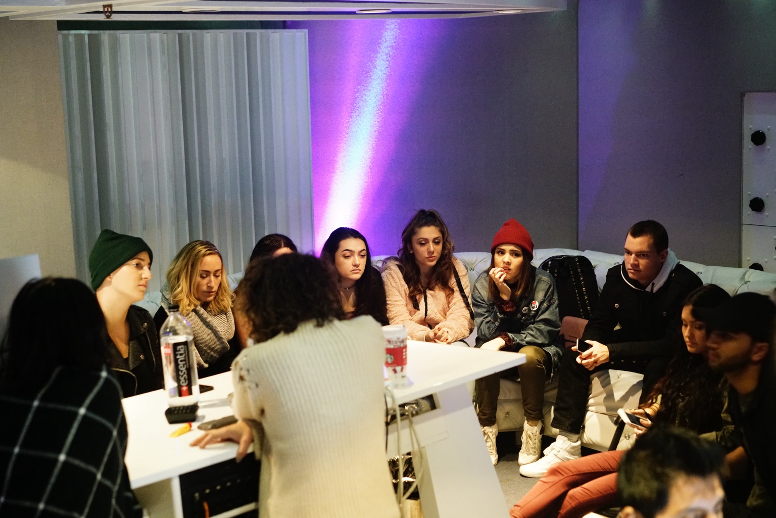 A group of artists gathered for a creative session